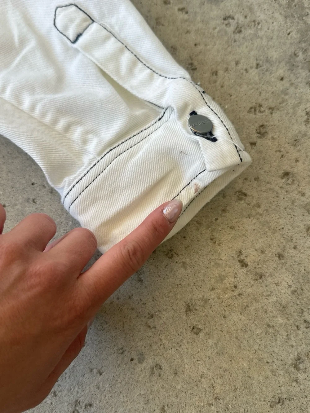 Carhartt WIP White Button-Front Long Sleeve SHACKET - Picture 7 of 8
